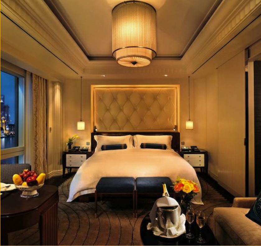 image of hotel suite with light Golden interior